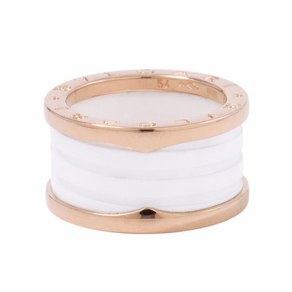 BVLGARI B.Zero1 4-band Ring Size 54/#14 K18PG Ceramic