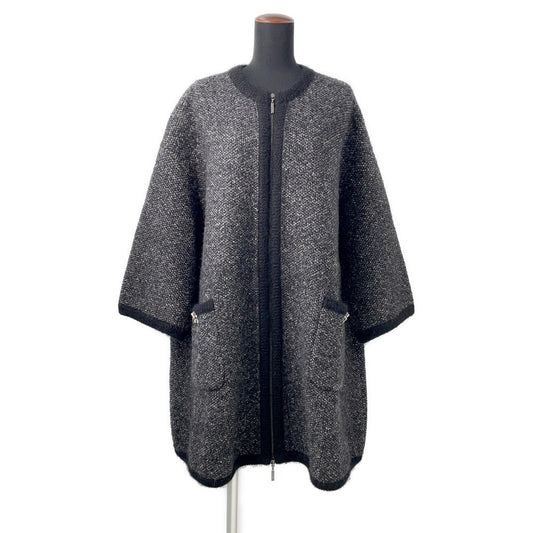 CHANEL Knit coat Size 36 BlackP50484 Alpaca47% Cashmere35% Nylon16% Wool 2%