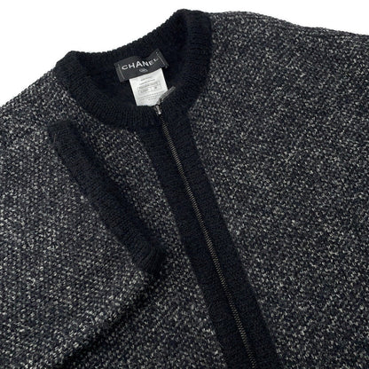 CHANEL Knit coat Size 36 BlackP50484 Alpaca47% Cashmere35% Nylon16% Wool 2%
