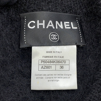 CHANEL Knit coat Size 36 BlackP50484 Alpaca47% Cashmere35% Nylon16% Wool 2%