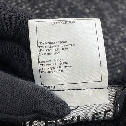 CHANEL Knit coat Size 36 BlackP50484 Alpaca47% Cashmere35% Nylon16% Wool 2%