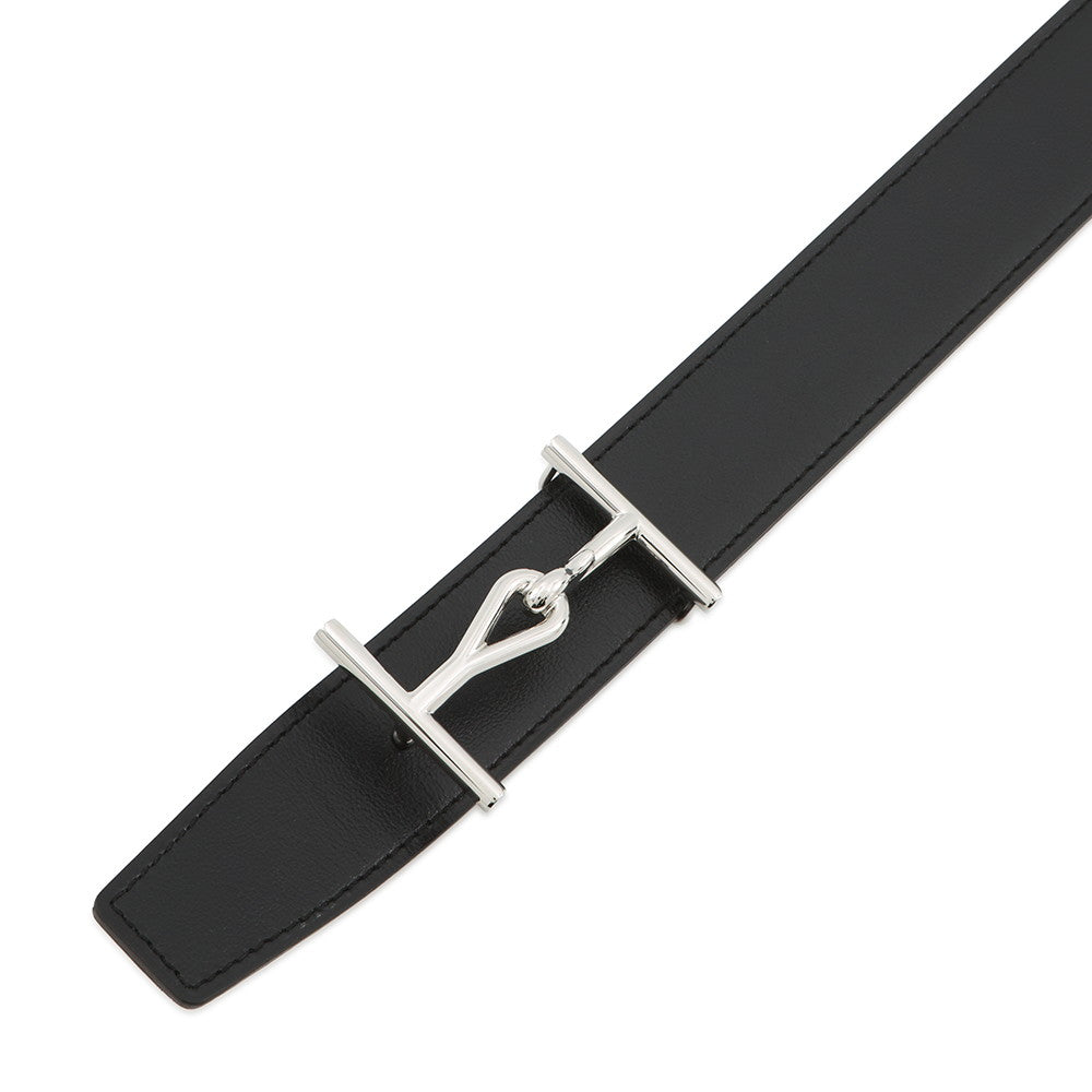 HERMES Jumbo Belt Reversible Belt Size 80 Black/Gold Box Calf Leather Togo Leather