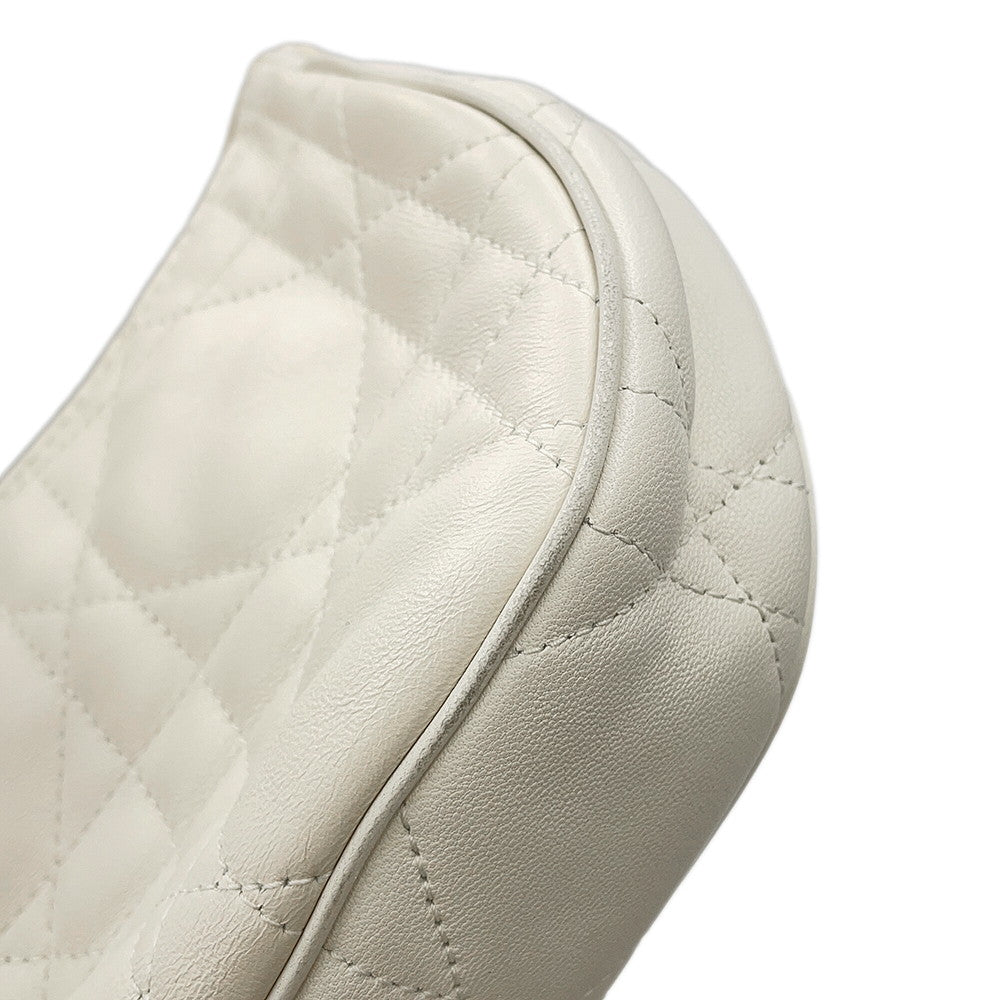 Dior Macrocannage CD Lounge Hobo Bag Latte WhiteM22626FBE Lambskin