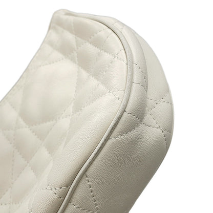 Dior Macrocannage CD Lounge Hobo Bag Latte WhiteM22626FBE Lambskin
