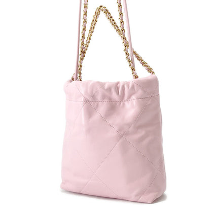 CHANEL CHANEL 22 Shoulder Bag PinkAS3980 Shiny Calf Leather Size Mini