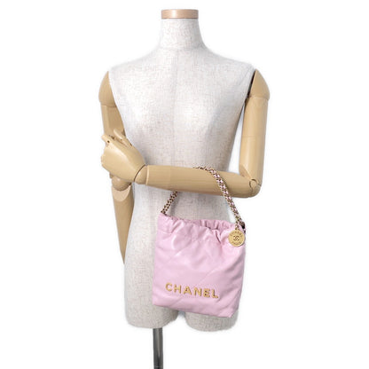 CHANEL CHANEL 22 Shoulder Bag PinkAS3980 Shiny Calf Leather Size Mini