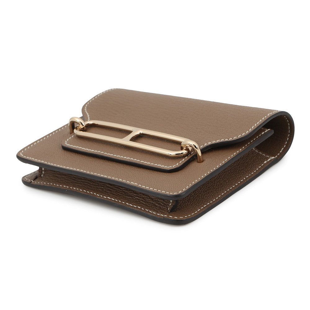 HERMES Roulis slim Etoupe Chevre Myzore Goatskin