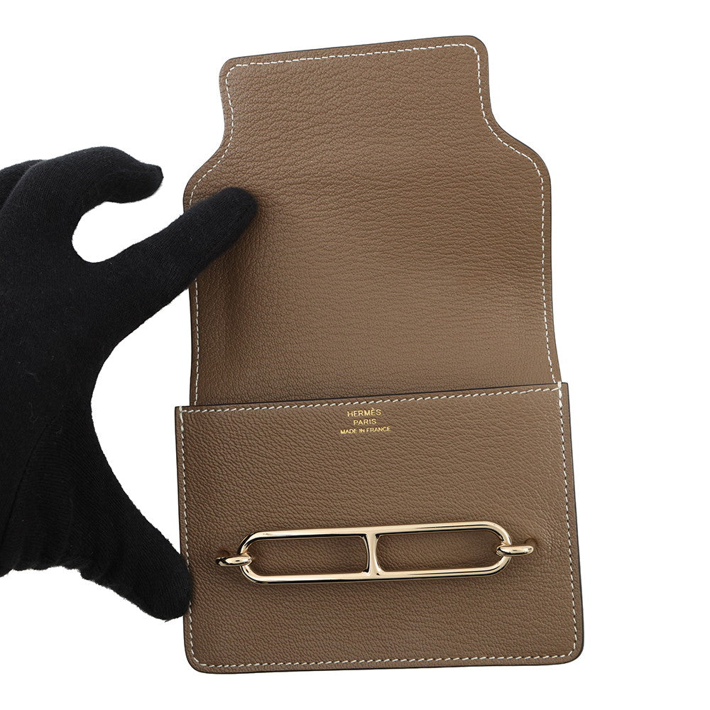 HERMES Roulis slim Etoupe Chevre Myzore Goatskin