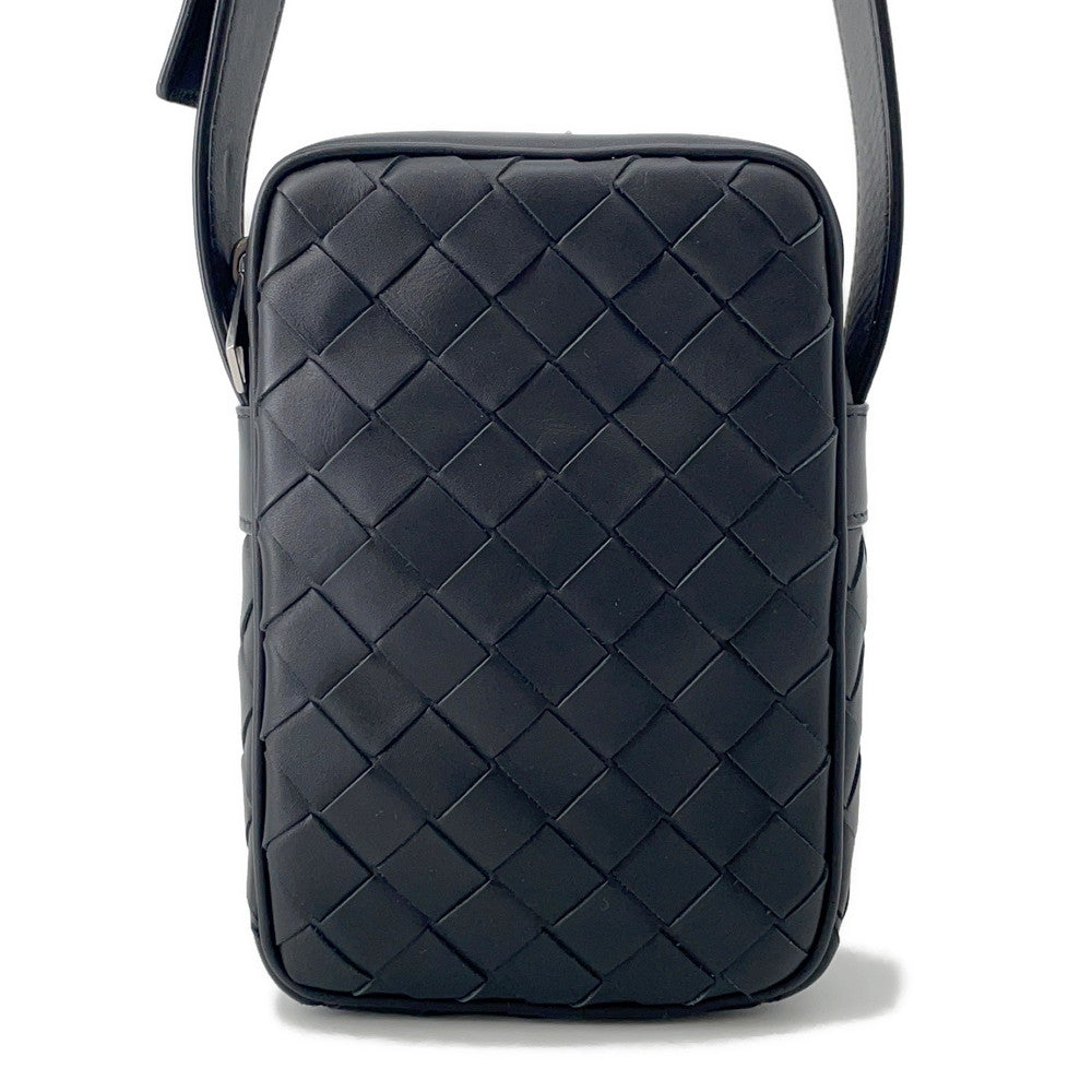 Bottega Veneta INTRECCIATO Cassette Cross Body Bag Black743214 Calf Leather Size Mini