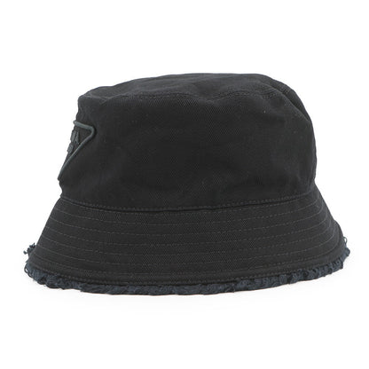 PRADA Triangle fringe bucket hat (2022) Size M Black1HC137 Cotton100%