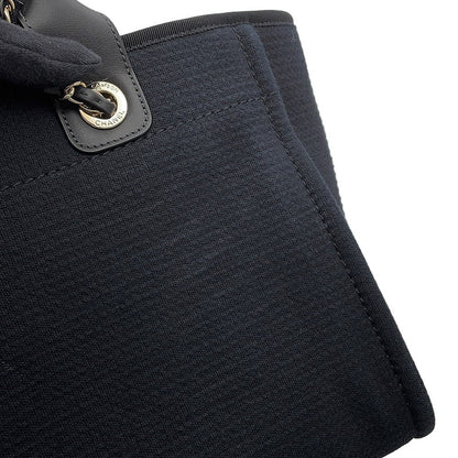 CHANEL Deauville Shopping 2-Way Tote Bag BlackAS3257 Mix Fiber Leather Size Small