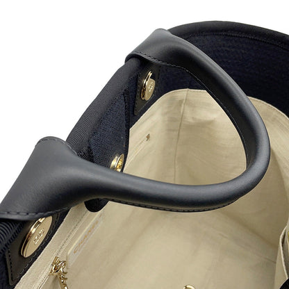 CHANEL Deauville Shopping 2-Way Tote Bag BlackAS3257 Mix Fiber Leather Size Small