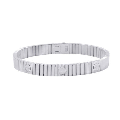 (RESERVED) CARTIER Love Unlimited Bracelet Flexible Size 17B6089717 18K White Gold
