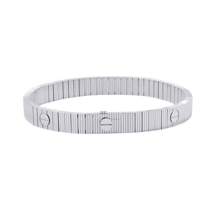 (RESERVED) CARTIER Love Unlimited Bracelet Flexible Size 17B6089717 18K White Gold