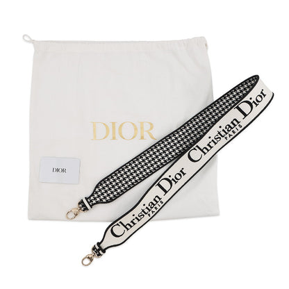 Dior LADY D-LITE Houndstooth Black/WhiteM0565OZAE Canvas Size Medium