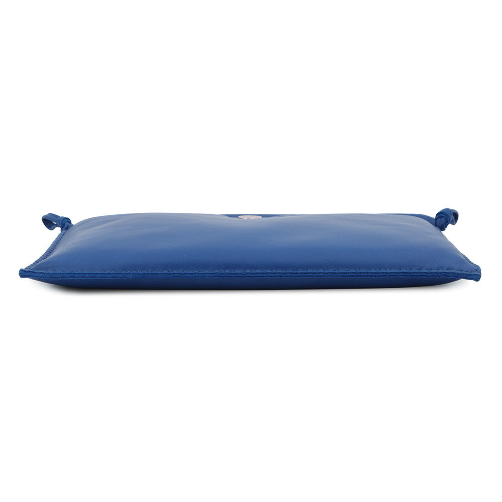 HERMES Pouch Pillow Blue france Lambskin