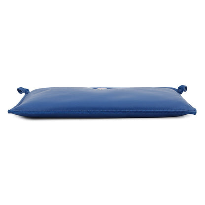 HERMES Pouch Pillow Blue france Lambskin