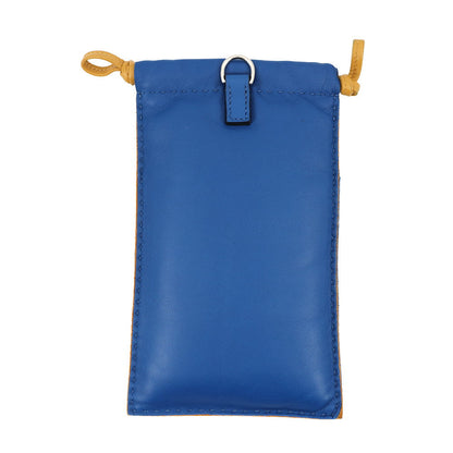 HERMES pillow phone case Blue France/Sesame Lambskin