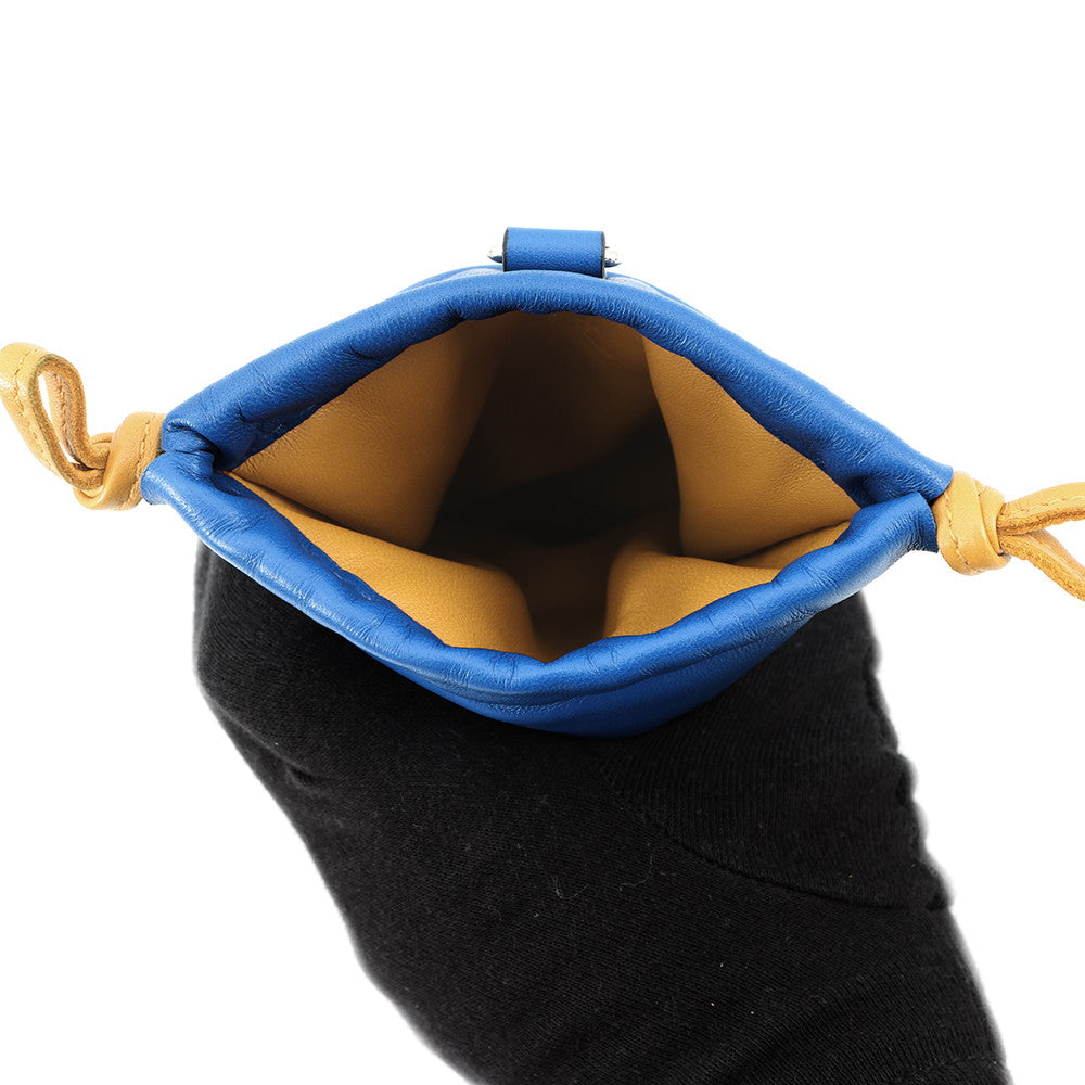 HERMES pillow phone case Blue France/Sesame Lambskin