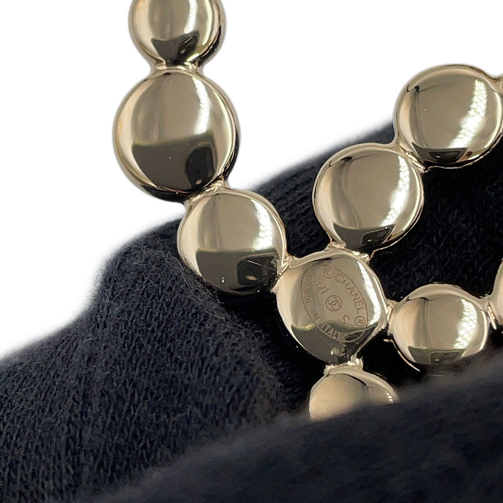 CHANEL CC Logo Hair Clip Champagne GoldAB6278 Metal