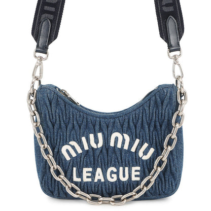 MIUMIU Matelasse 2-Way Bag Blue5BH211 Denim