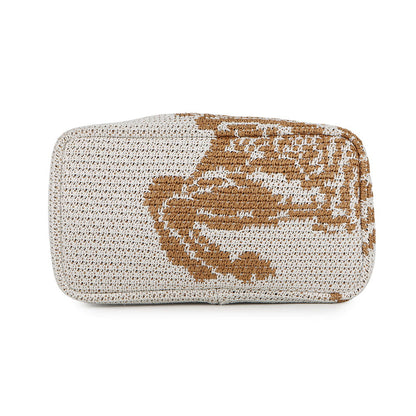 BURBERRY EKD Crochet Bag White/Brown8109266 Viscose