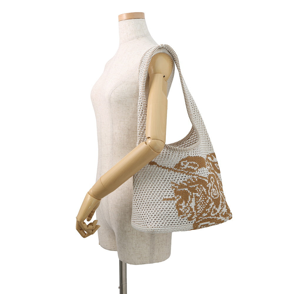 BURBERRY EKD Crochet Bag White/Brown8109266 Viscose