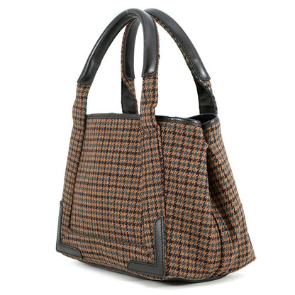 BALENCIAGA Navy Kabas Brown/Black339933 Wool Leather Size Small