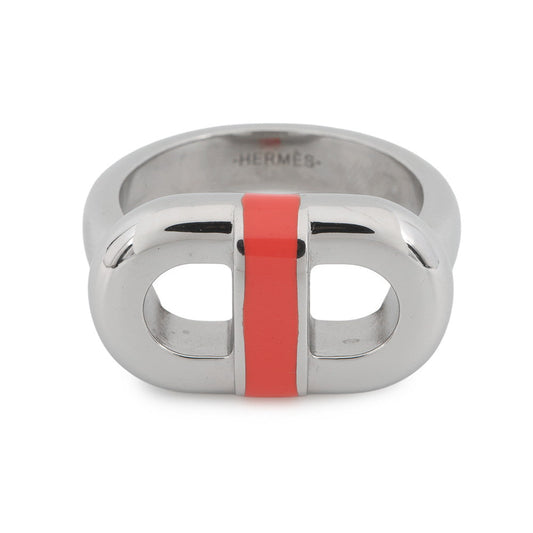 HERMES Mayon Ring Size T50/Approximately No. 12 Orange Field Metal Lacquer