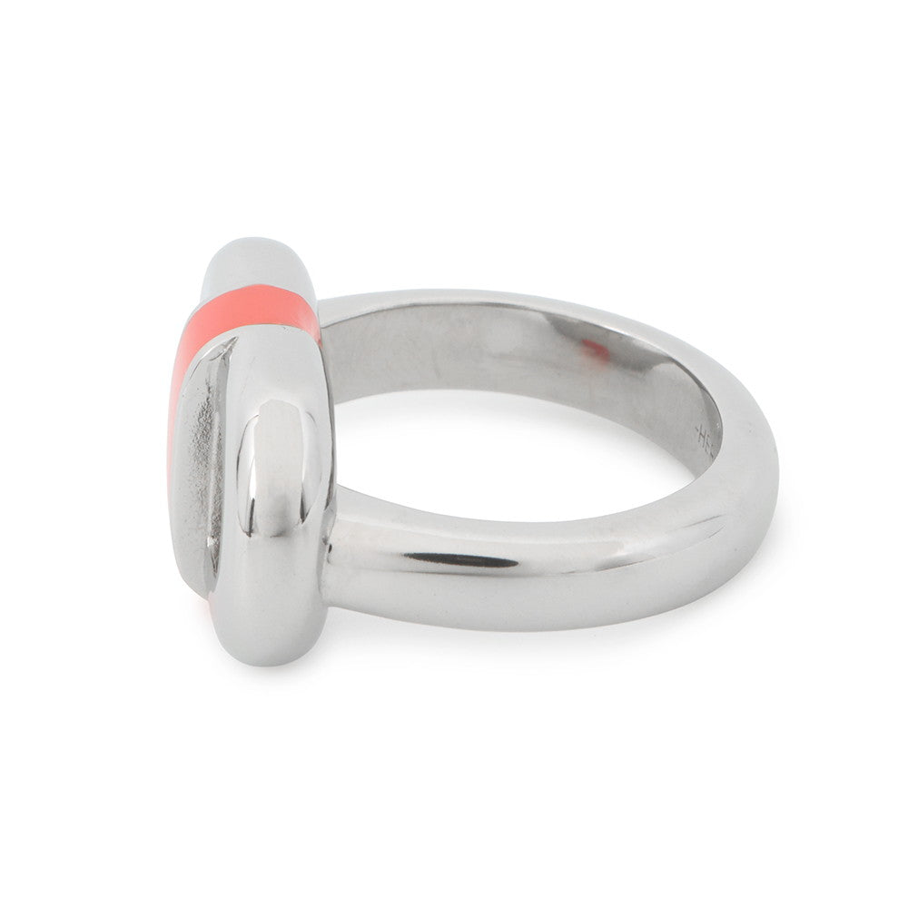 HERMES Mayon Ring Size T50/Approximately No. 12 Orange Field Metal Lacquer