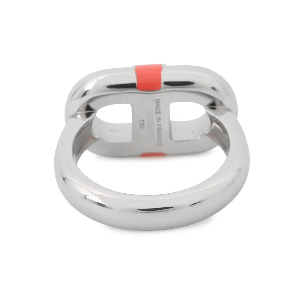 HERMES Mayon Ring Size T50/Approximately No. 12 Orange Field Metal Lacquer
