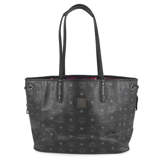 MCM Visetos Tote Bag Black/GrayMWPS5AVI38BK001 Leather