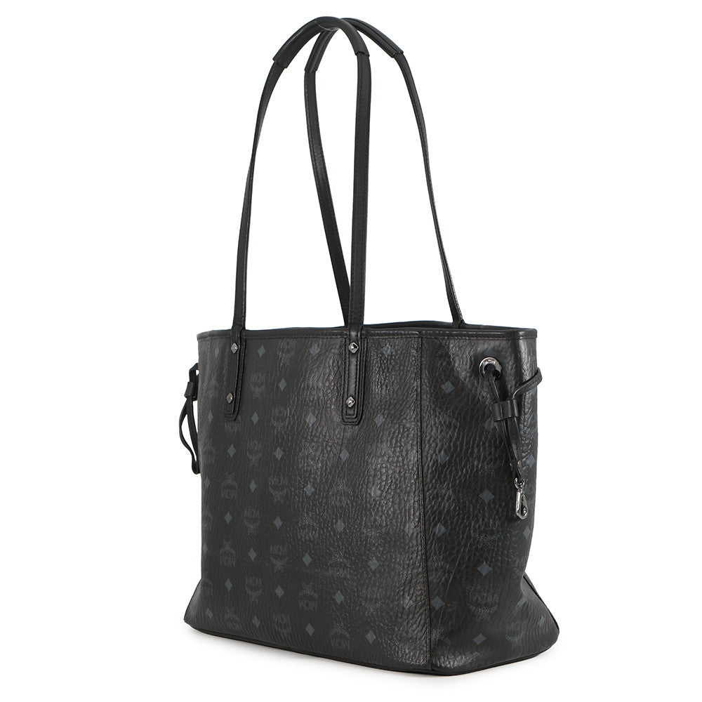 MCM Visetos Tote Bag Black/GrayMWPS5AVI38BK001 Leather