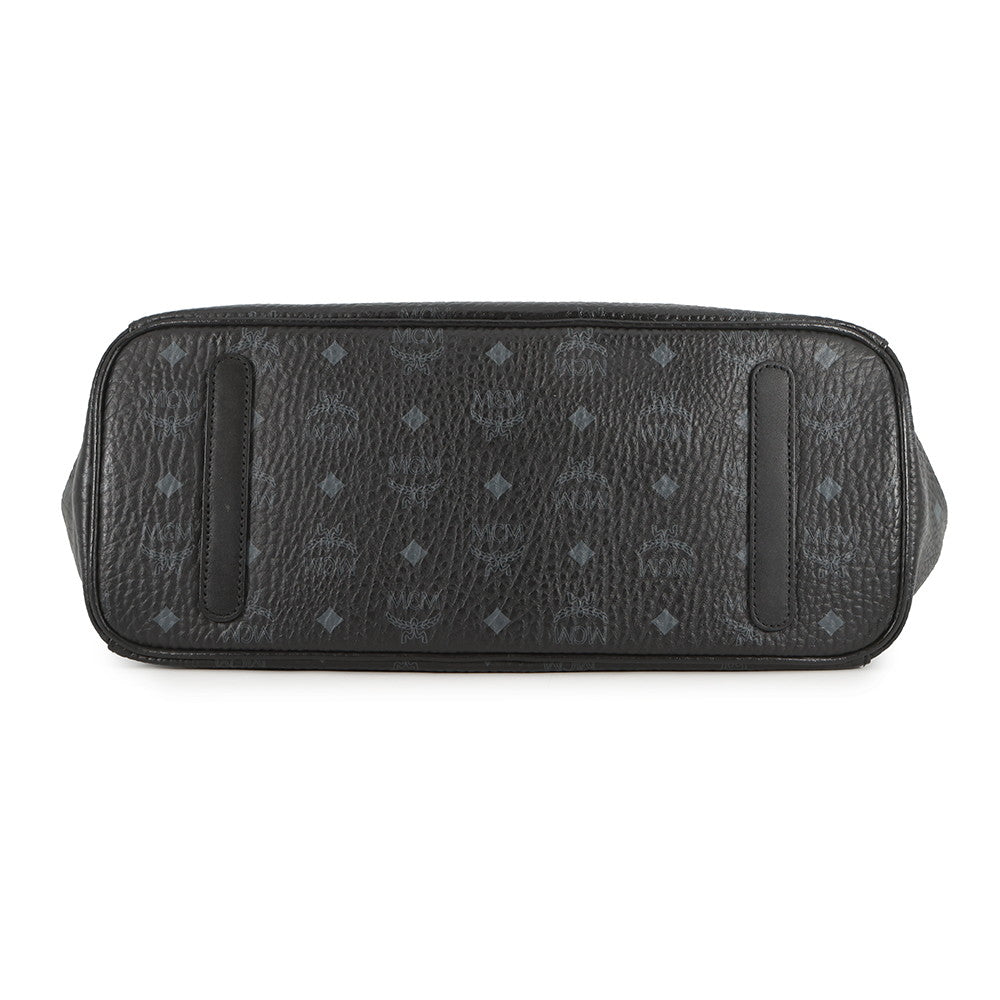 MCM Visetos Tote Bag Black/GrayMWPS5AVI38BK001 Leather