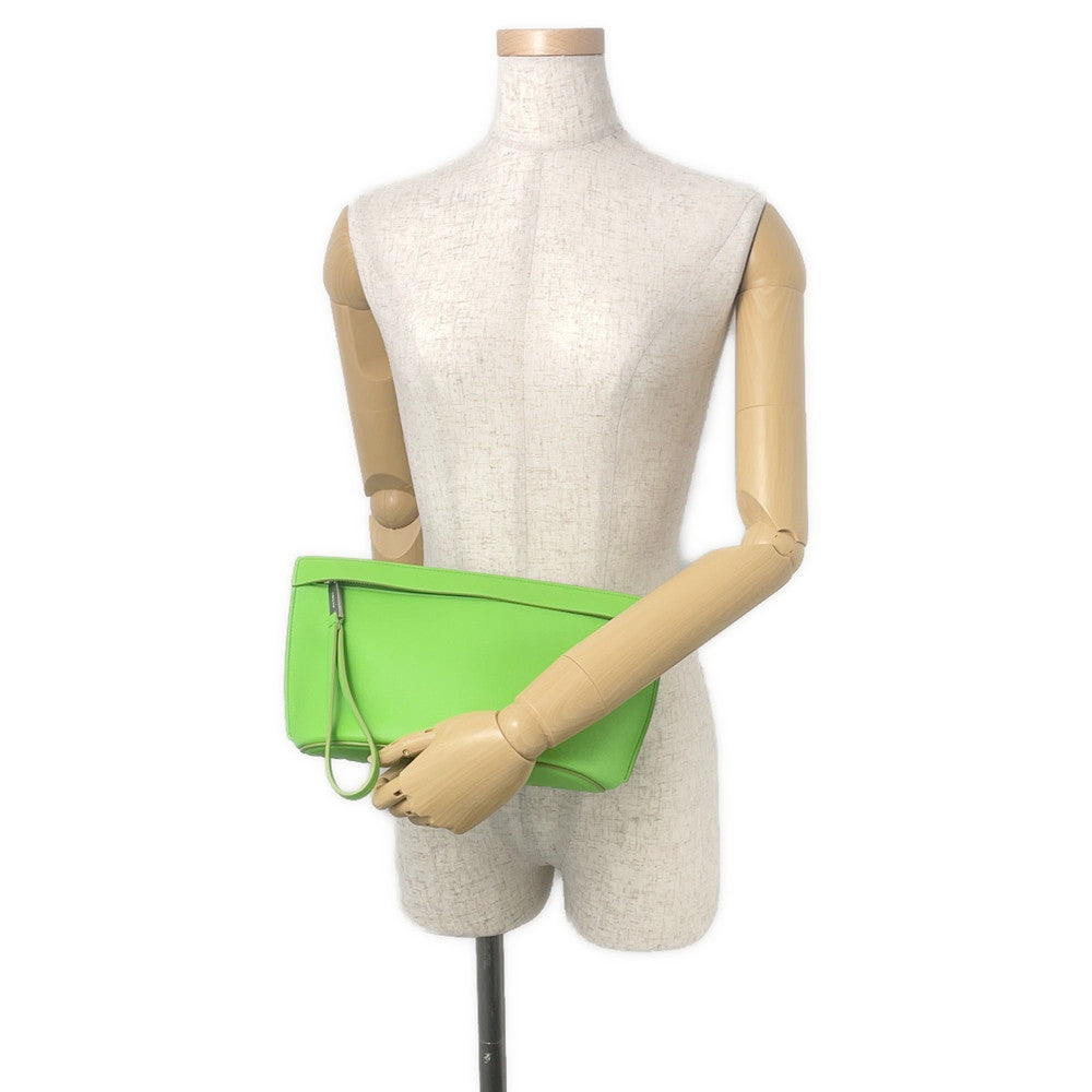 Ferragamo Logo Clutch Bag Light Green241390 Leather
