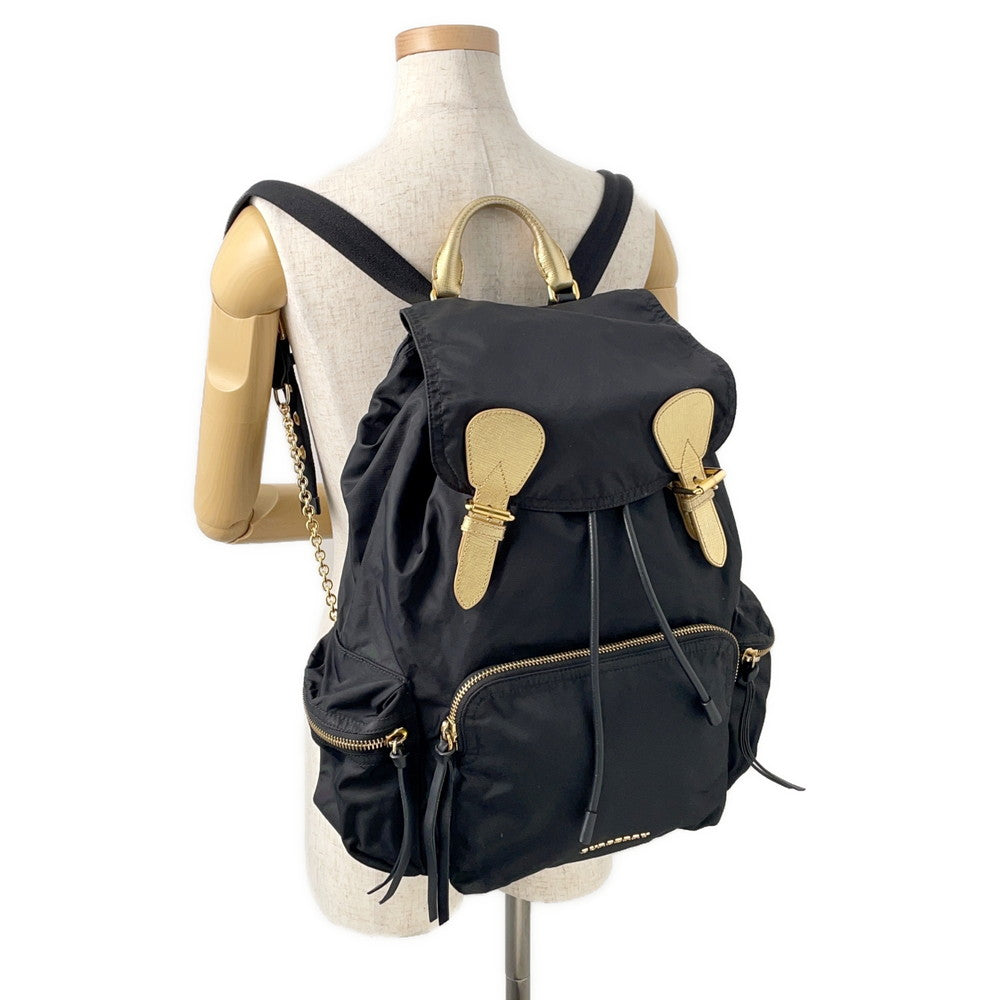 BURBERRY Logo Backpack Black4033282 Nylon Leather