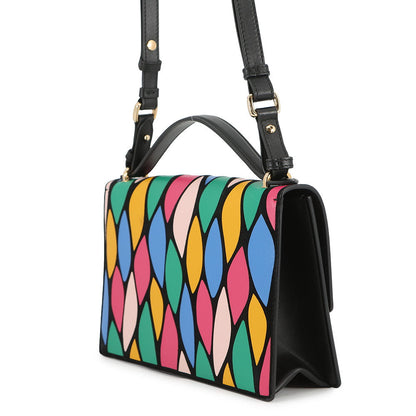 Ferragamo Gancini 2WAY Shoulder Bag Black/Multicolor21G008 Leather