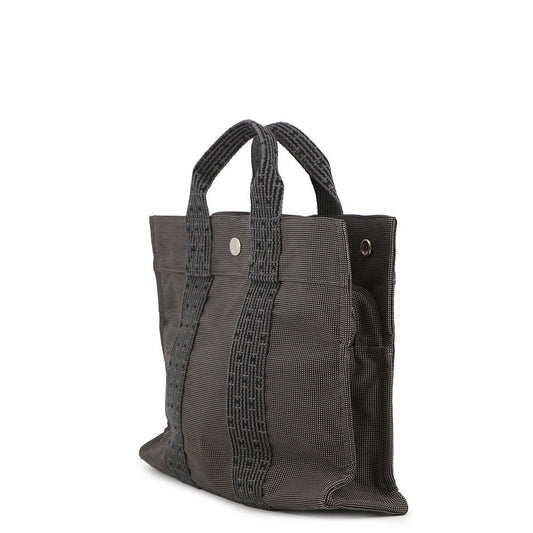 HERMES Her Line Tote Bag Gray Canvas Size PM
