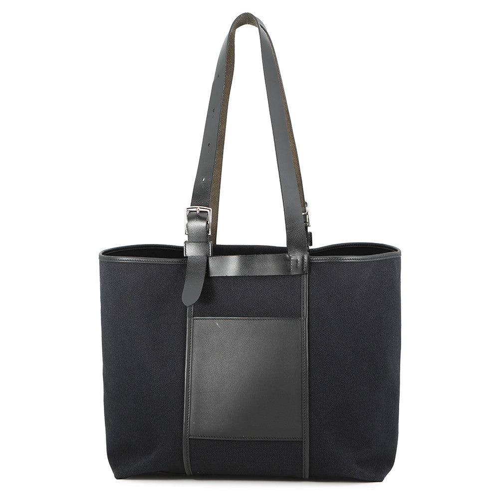 HERMES Etrivière Pocket Black Towar Goeran Swift Leather Size 35