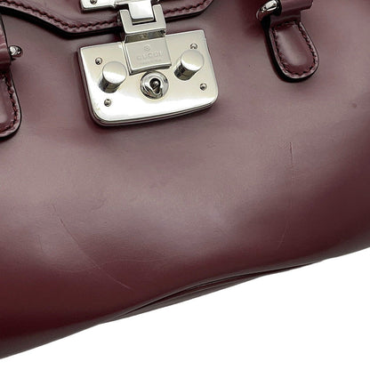 GUCCI Lady Lock Handbag Purple331828 Leather