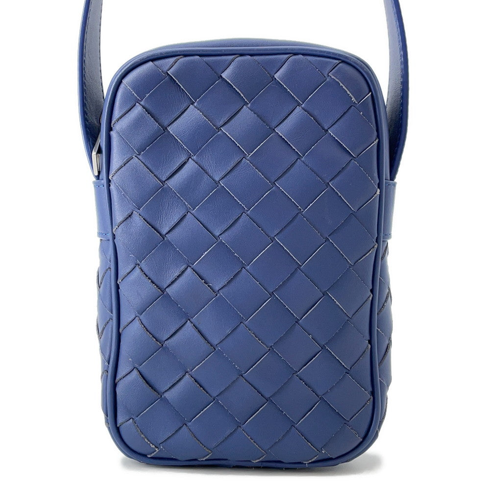 Bottega Veneta INTRECCIATO Shoulder Bag Blue729296 Leather