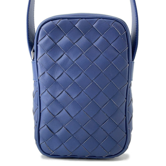 Bottega Veneta INTRECCIATO Shoulder Bag Blue729296 Leather