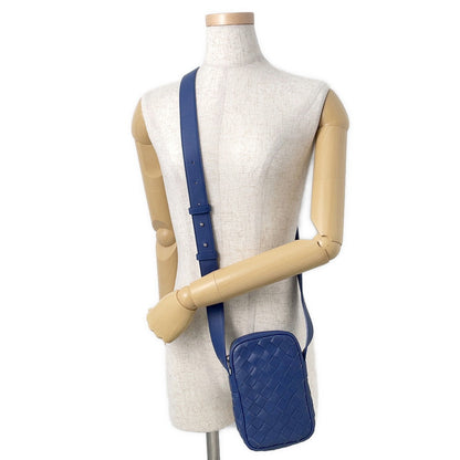 Bottega Veneta INTRECCIATO Shoulder Bag Blue729296 Leather