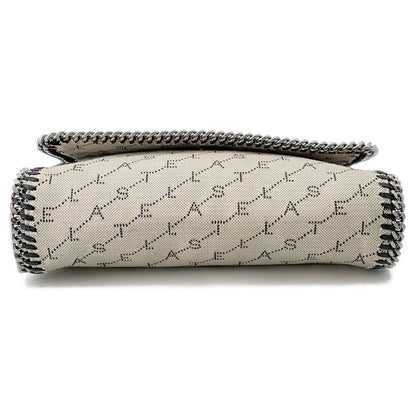 Stella McCartney Falabella Logo ChainShoulder Bag Beige455128 Canvas