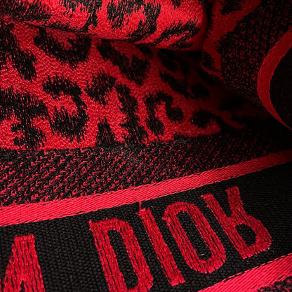 Dior Book Tote Leopard Pink/BlackM1296ZRHM Canvas Size Medium