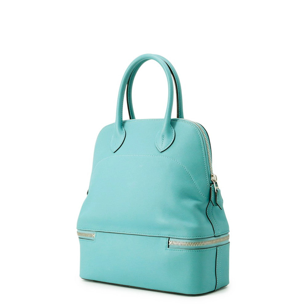 HERMES Bolide Sucre Blue Atoll Swift Leather
