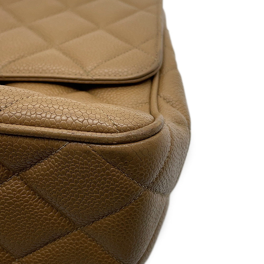 CHANEL Matelasse Decacoco Chainshoulder Bag Beige Caviar Leather
