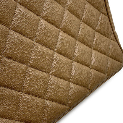 CHANEL Matelasse Decacoco Chainshoulder Bag Beige Caviar Leather