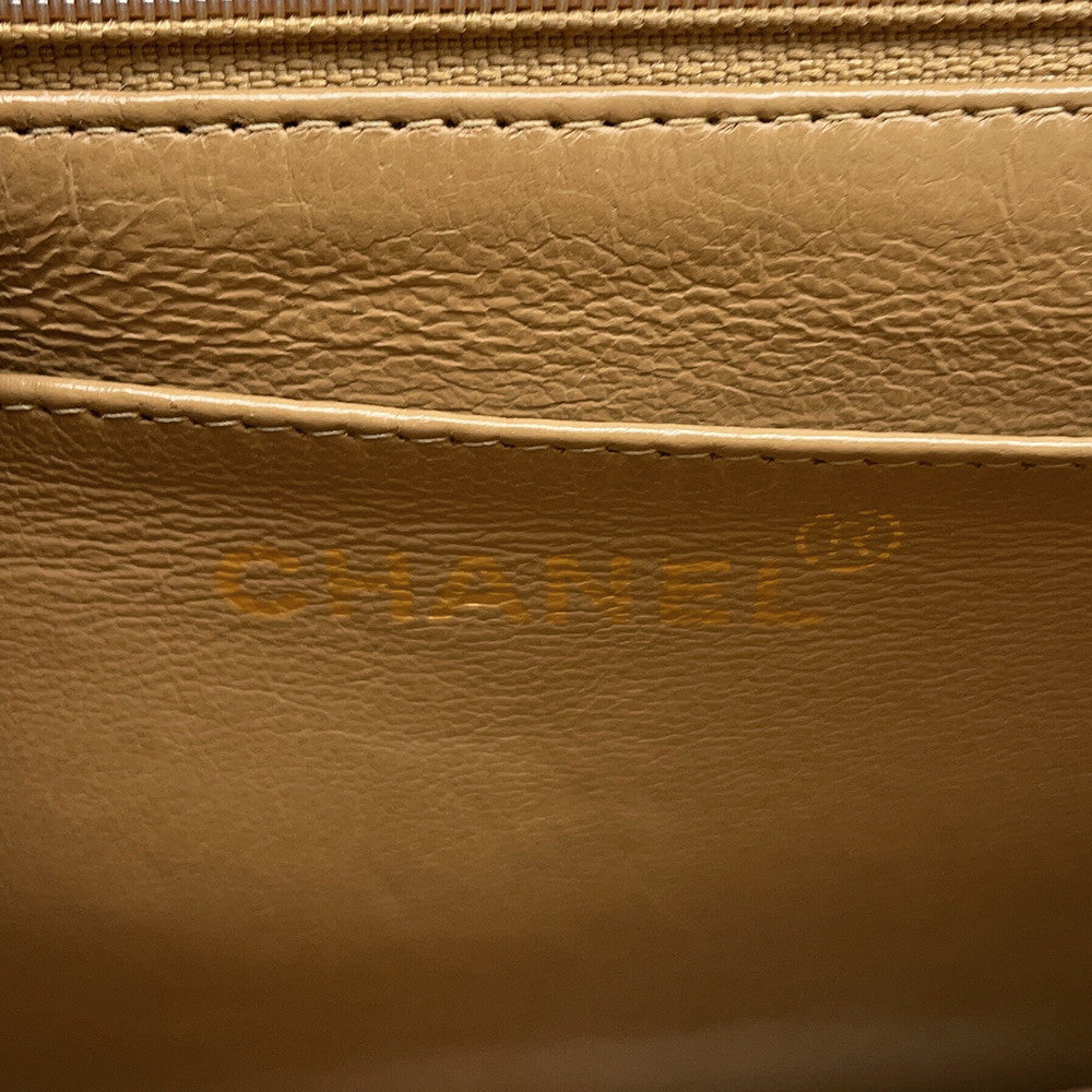 CHANEL Matelasse Decacoco Chainshoulder Bag Beige Caviar Leather