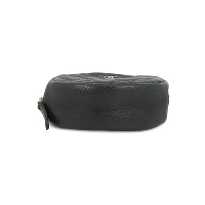 CHANEL Matelasse Round ChainShoulder Bag BlackA70657 Soft Caviar Leather